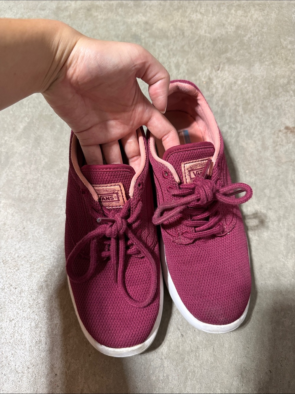 Vans Women's Burgundy Low-Top Canvas Sneakers - Picture 2 of 10